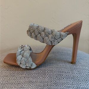 Steve Madden Kenley Braided Rhinestone Heels